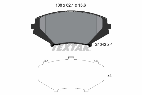 Brake Pad Set, disc brake (Front axle)  Art. 2404201