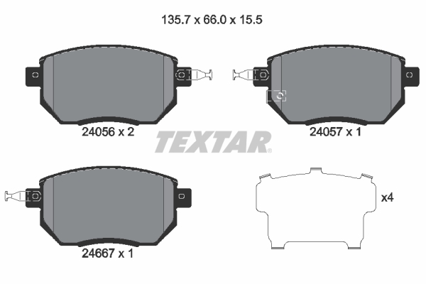 Brake Pad Set, disc brake (Front axle)  Art. 2405601