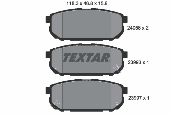 Brake Pad Set, disc brake (Rear axle)  Art. 2405801