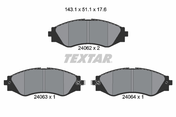 Brake Pad Set, disc brake (Front axle)  Art. 2406201