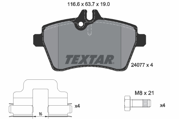 Brake Pad Set, disc brake (Front axle)  Art. 2407701