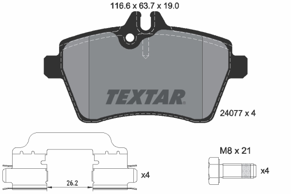 Brake Pad Set, disc brake (Front axle)  Art. 2407702