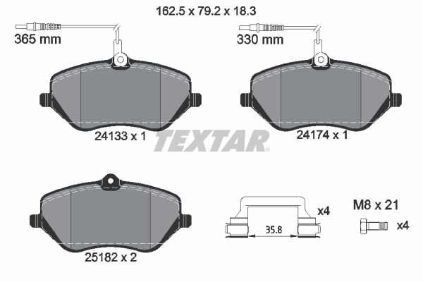 Brake Pad Set, disc brake (Front axle)  Art. 2413303