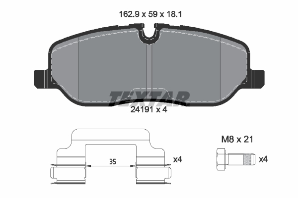 Brake Pad Set, disc brake (Front axle)  Art. 2419101