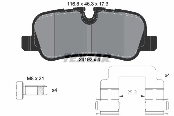 Brake Pad Set, disc brake (Rear axle)  Art. 2419201