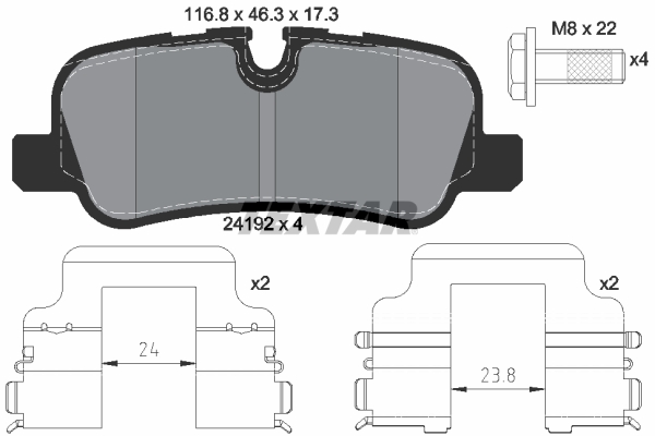 Brake Pad Set, disc brake (Rear axle)  Art. 2419204