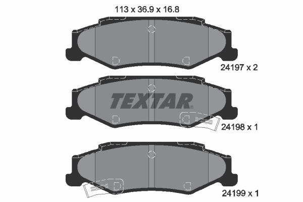 Brake Pad Set, disc brake (Rear axle)  Art. 2419701