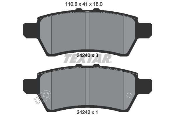 Brake Pad Set, disc brake (Rear axle)  Art. 2424001