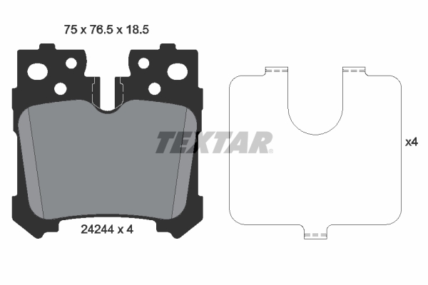 Brake Pad Set, disc brake (Rear axle)  Art. 2424401