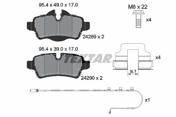 Brake Pad Set, disc brake (Rear axle)  Art. 2428904