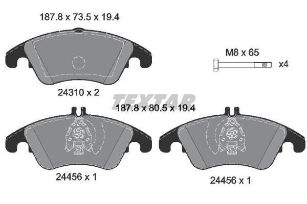 Brake Pad Set, disc brake (Front axle)  Art. 2431001