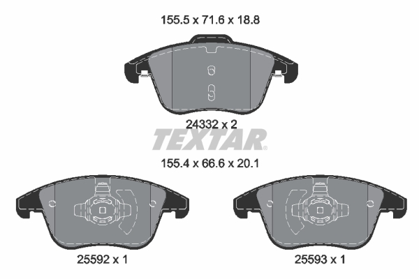 Brake Pad Set, disc brake (Front axle)  Art. 2433205