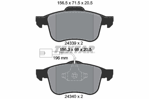 Brake Pad Set, disc brake (Front axle)  Art. 2433901