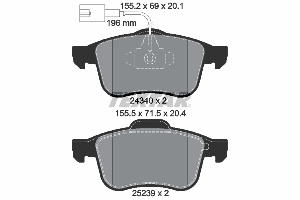 Brake Pad Set, disc brake (Front axle)  Art. 2434001