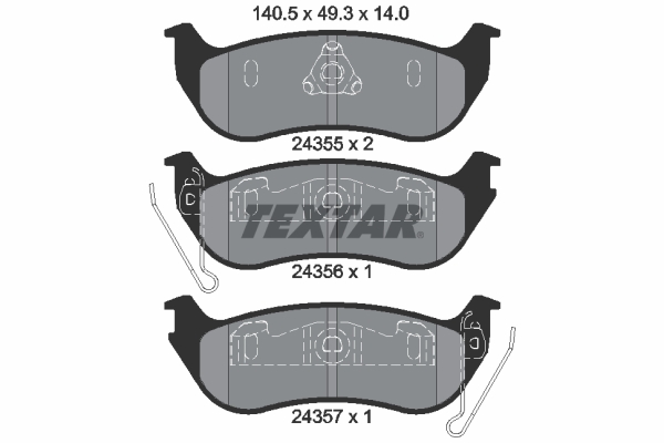 Brake Pad Set, disc brake (Rear axle)  Art. 2435501