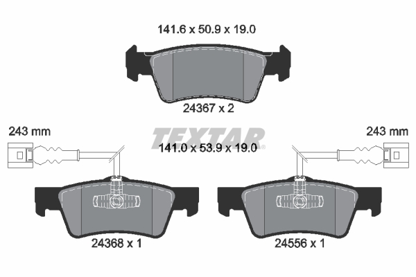 Brake Pad Set, disc brake (Rear axle)  Art. 2436701