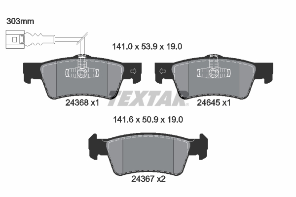 Brake Pad Set, disc brake (Rear axle)  Art. 2436801