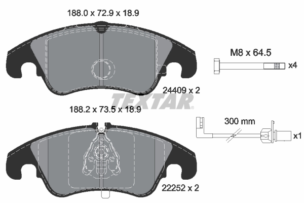 Brake Pad Set, disc brake (Front axle)  Art. 2440903