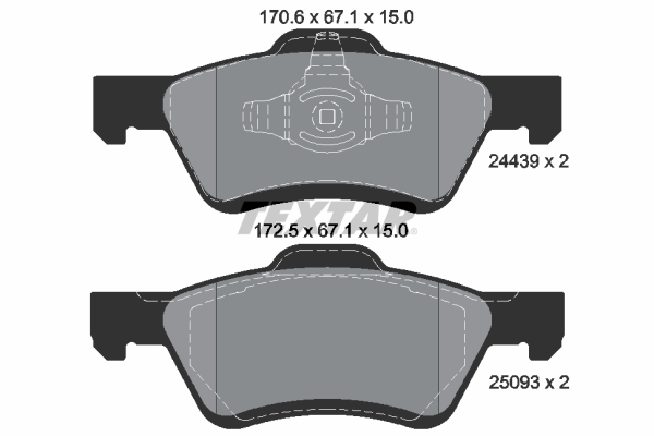 Brake Pad Set, disc brake (Front axle)  Art. 2443901