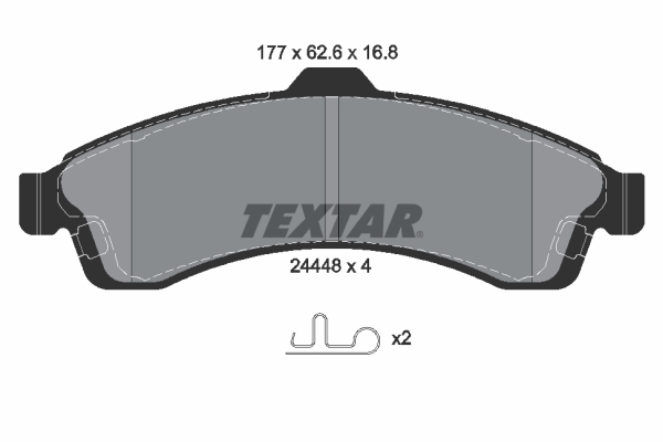 Brake Pad Set, disc brake (Front axle)  Art. 2444801