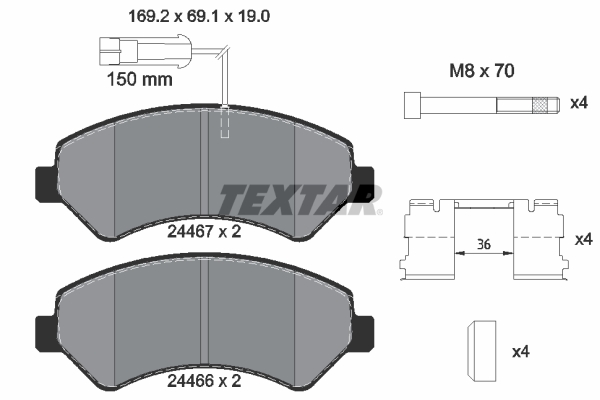 Brake Pad Set, disc brake (Rear axle)  Art. 2446701