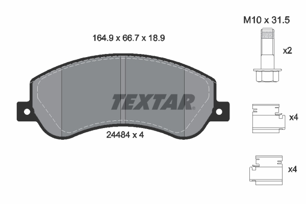 Brake Pad Set, disc brake (Front axle)  Art. 2448404