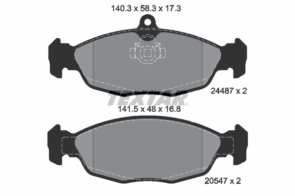 Brake Pad Set, disc brake (Rear axle)  Art. 2448701