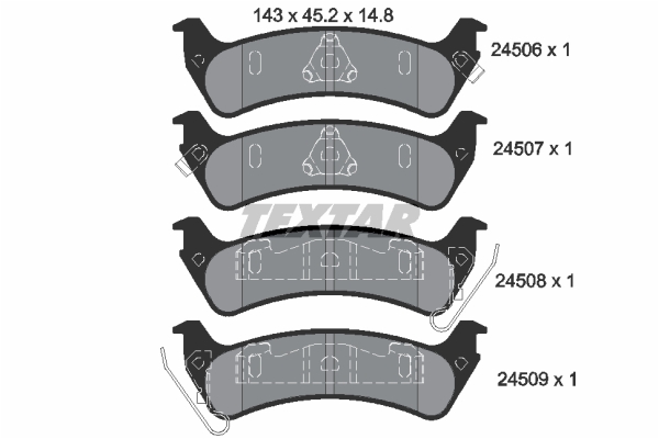 Brake Pad Set, disc brake (Rear axle)  Art. 2450601