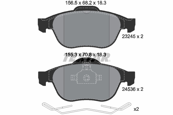 Brake Pad Set, disc brake (Front axle)  Art. 2453601