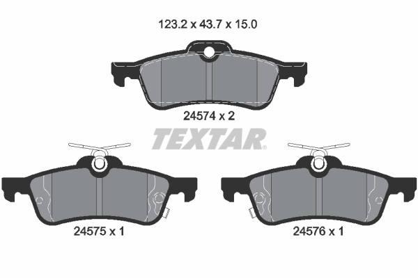 Brake Pad Set, disc brake (Rear axle)  Art. 2457401