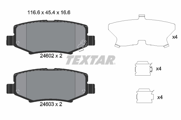 Brake Pad Set, disc brake (Rear axle)  Art. 2460201