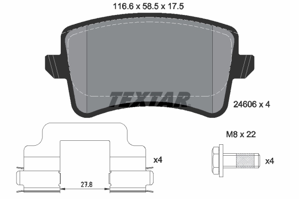 Brake Pad Set, disc brake (Rear axle)  Art. 2460601