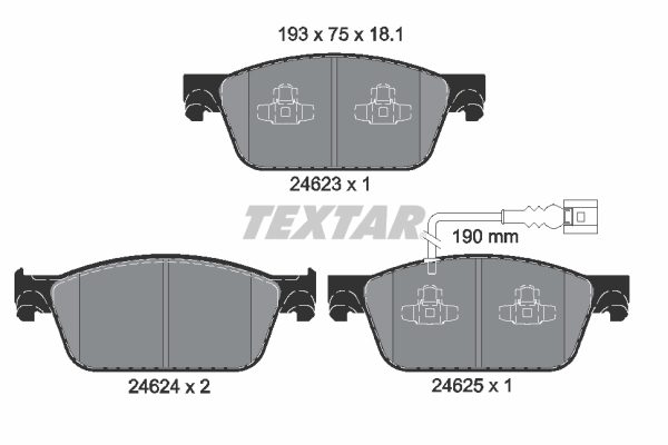 Brake Pad Set, disc brake (Front axle)  Art. 2462301