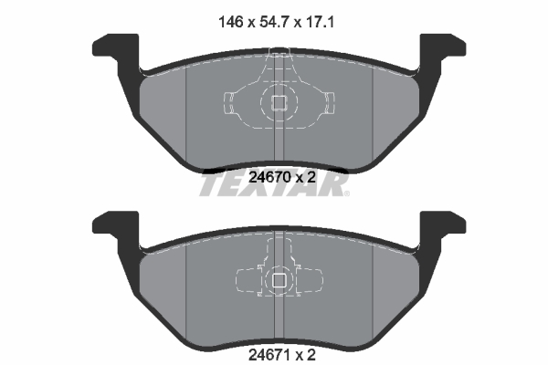 Brake Pad Set, disc brake (Rear axle)  Art. 2467001