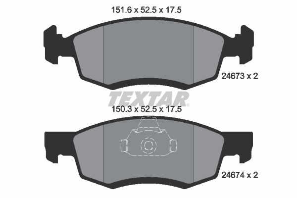 Brake Pad Set, disc brake (Front axle)  Art. 2467301