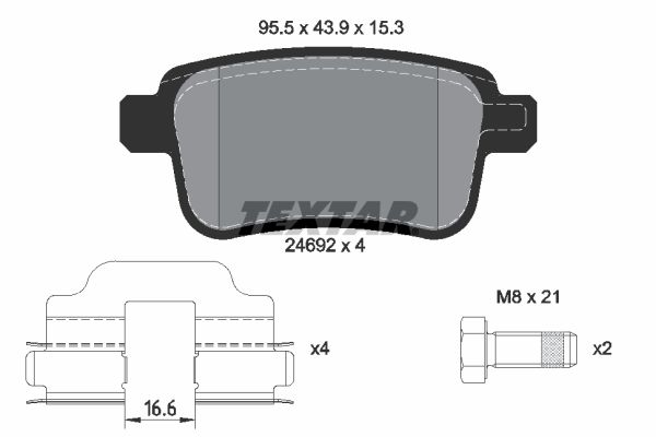 Brake Pad Set, disc brake (Rear axle)  Art. 2469201