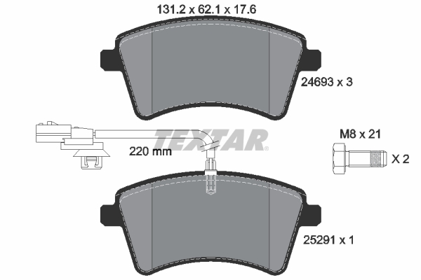 Brake Pad Set, disc brake (Front axle)  Art. 2469306