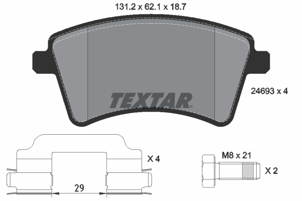 Brake Pad Set, disc brake (Front axle)  Art. 2469301