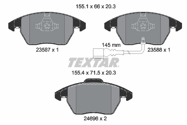 Brake Pad Set, disc brake (Front axle)  Art. 2469602