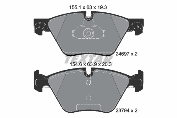 Brake Pad Set, disc brake (Front axle)  Art. 2469701