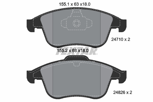 Brake Pad Set, disc brake (Front axle)  Art. 2471001