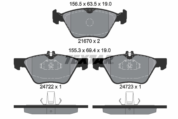 Brake Pad Set, disc brake (Front axle)  Art. 2472201