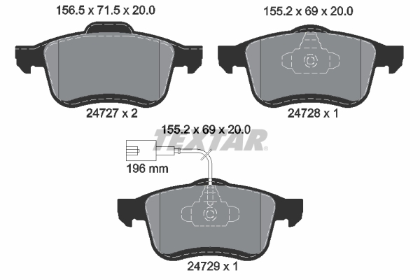 Brake Pad Set, disc brake (Front axle)  Art. 2472701