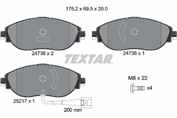 Brake Pad Set, disc brake (Front axle)  Art. 2473801