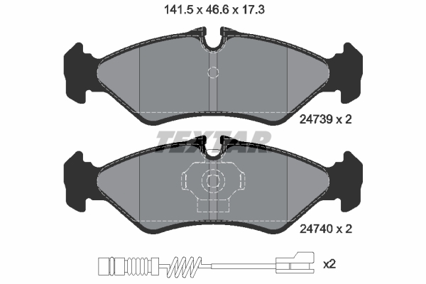 Brake Pad Set, disc brake (Rear axle)  Art. 2473901