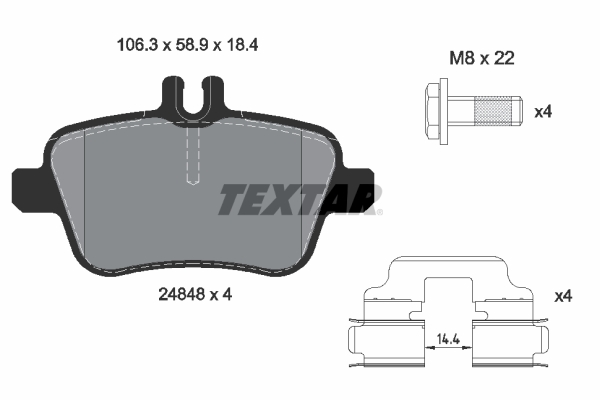 Brake Pad Set, disc brake (Rear axle)  Art. 2484801