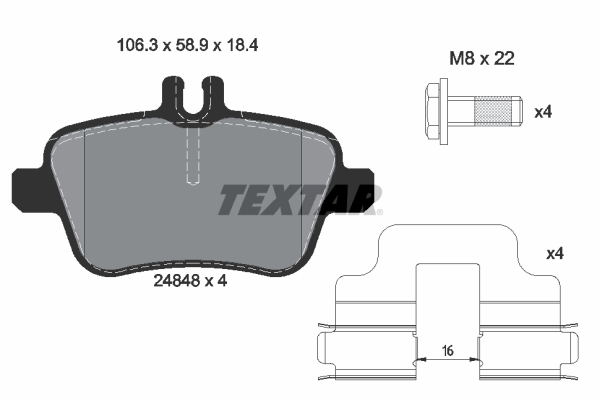 Brake Pad Set, disc brake (Rear axle)  Art. 2484803