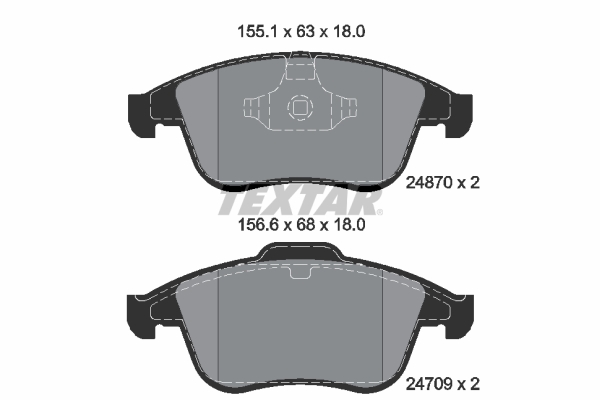 Brake Pad Set, disc brake (Front axle)  Art. 2487001