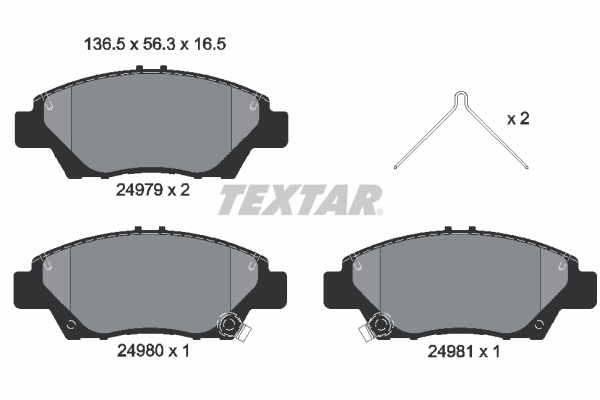 Brake Pad Set, disc brake (Front axle)  Art. 2497901