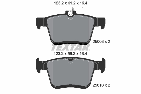 Brake Pad Set, disc brake (Rear axle)  Art. 2500801